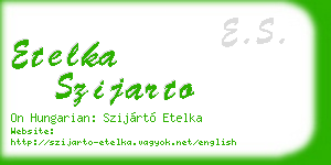 etelka szijarto business card